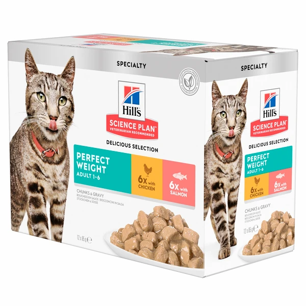 Hill's Adult Perfect Weight Pouch 85 Gr Kattenvoer 12 Zakjes 3 Hill's Adult Perfect Weight Pouch 85 Gr Kattenvoer 12 Zakjes
