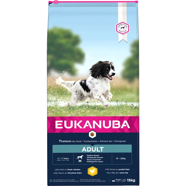Eukanuba Active Adult Medium Breed Kip Hondenvoer 15 Kg 4 Eukanuba Active Adult Medium Breed Kip Hondenvoer 15 Kg - Afbeelding 2