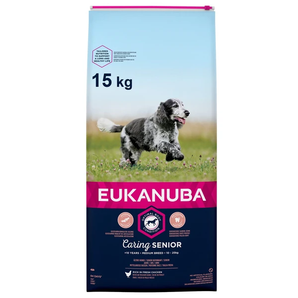 Eukanuba Caring Senior Medium Breed Kip Hondenvoer 15 Kg 3 Eukanuba Caring Senior Medium Breed Kip Hondenvoer 15 Kg