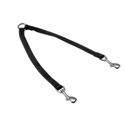 Adori Koppelstel Nylon Zwart - Duo Hondenriem - 33x50 Cm