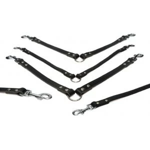 Beeztees Lederen Koppellijn Voor 2 Honden Zwart - 30 Cm X 12 Mm 4 Beeztees Lederen Koppellijn Voor 2 Honden Zwart - 30 Cm X 12 Mm - Afbeelding 2