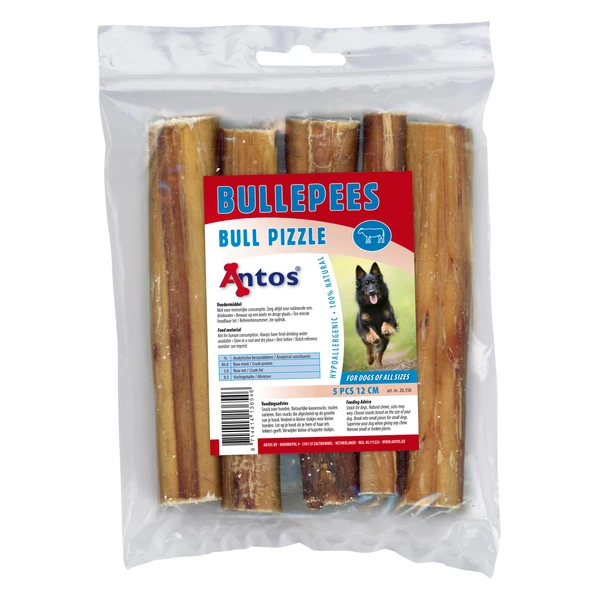 Antos Bullepees 12 Cm - Hondensnacks - 5 Stuks 3 Antos Bullepees 12 Cm - Hondensnacks - 5 Stuks