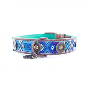 Dwam Halsband Boho Juan Blauw&Bruin - Hondenhalsband - 25-31x2.0 Cm 4 Dwam Halsband Boho Juan Blauw&Bruin - Hondenhalsband - 25-31x2.0 Cm - Afbeelding 2
