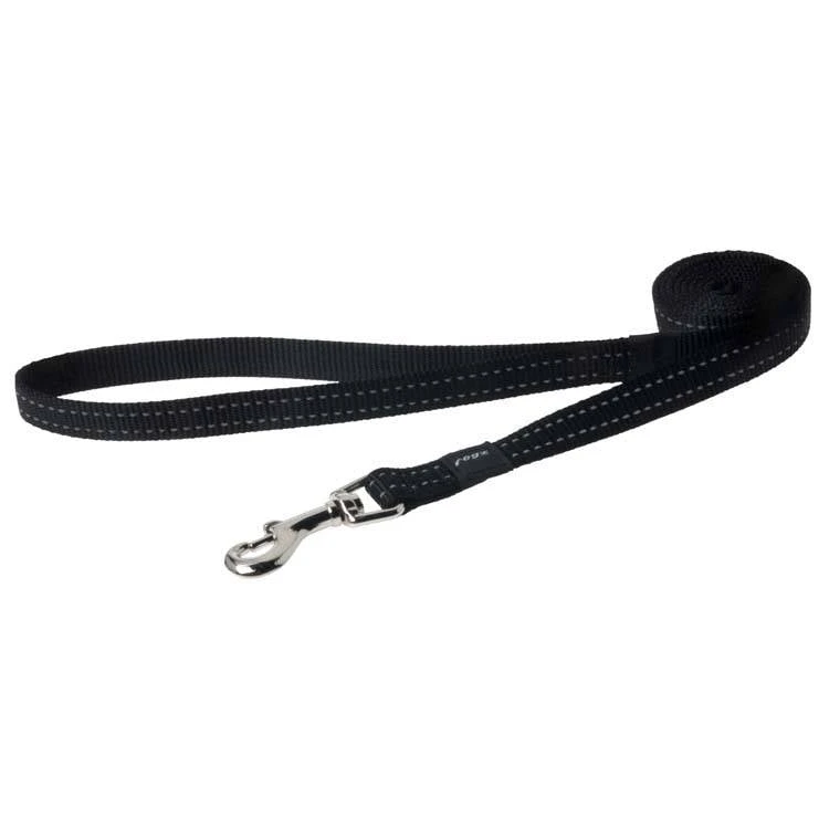 Rogz For Dogs Fanbelt Long Lijn Zwart 4 Rogz For Dogs Fanbelt Long Lijn Zwart - Afbeelding 2