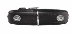 Hunter Halsband Voor Hond Softie Stone Art-nubuk Zwart Zwart Onderlegd 46-53x60x3,5 Cm