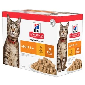 Hill's Science Plan - Feline Adult Poultry Selection 12x 85 Gr.