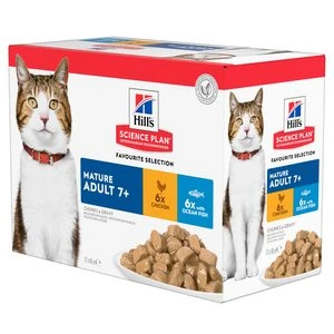 Hill's Science Plan - Feline Mature Adult - Favourite Selection 12x85 G 3 Hill's Science Plan - Feline Mature Adult - Favourite Selection 12x85 G