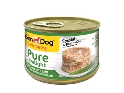GimDog Pure Delight - Kip Met Lam - 18 X 150 Gram 3 GimDog Pure Delight - Kip Met Lam - 18 X 150 Gram