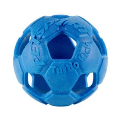 Petsport Turbo Kick Soccer Ball - Blauw - 15 Cm
