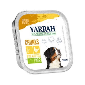 Yarrah - Natvoer Hond Kuipje Chunks Met Kip Bio - 12 X 150 G - Afbeelding 3