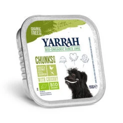 Yarrah - Natvoer Hond Kuipje Chunks Met Kip & Groenten Bio - 12 X 150 G